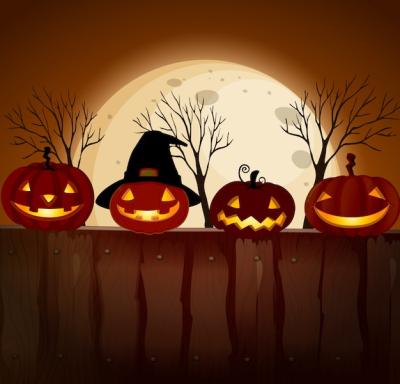 Halloween Pumpkin Under the Full Moon – Free Download