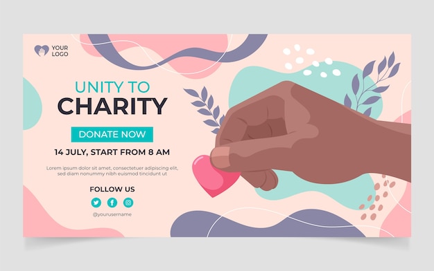 Hand Drawn Charity Event Facebook Post Template – Free Download