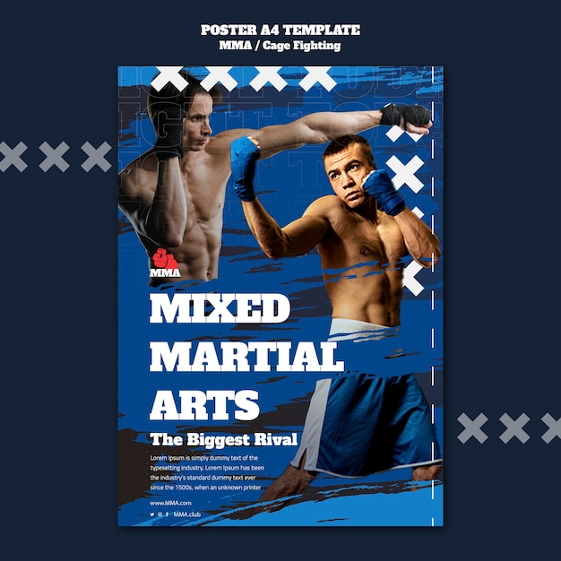 Mixed Martial Arts Poster Template – Download Free Stock Photo