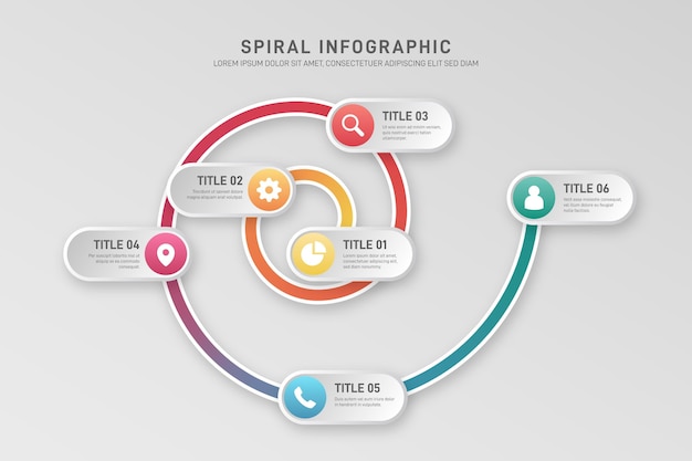 Spiral Infographic Concept: Free to Download High-Quality Vector Template