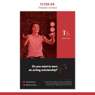 Creative Theatre School Flyer Template – Free Download