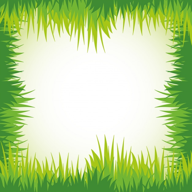 Green Grass Frame Template – Free Download