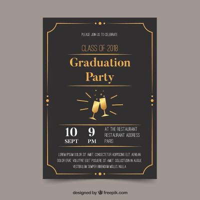 Graduation Invitation Template – Download Free Stock Photo