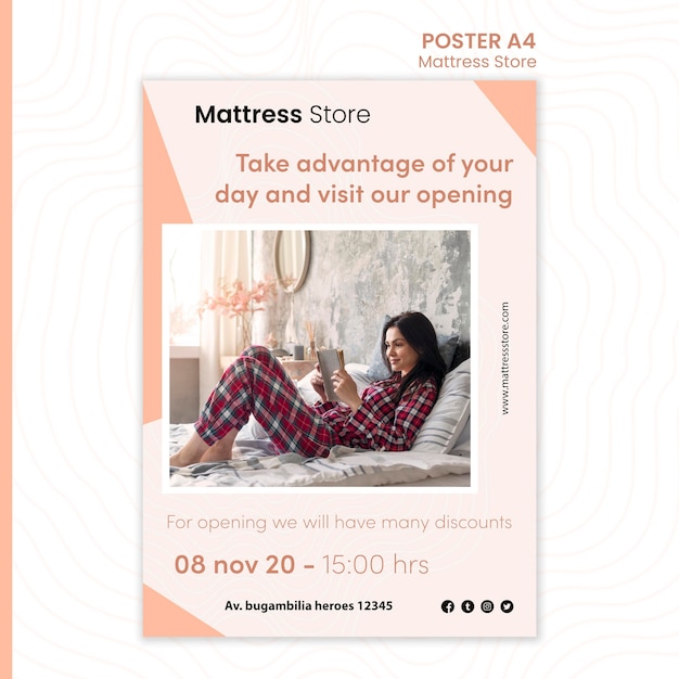 Mattress Store Template Poster – Free Download