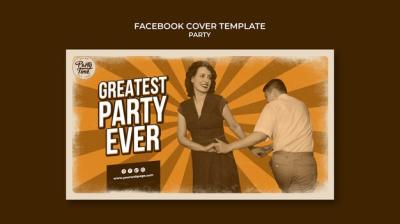 Flat Design Party Template – Download Free Stock Photo