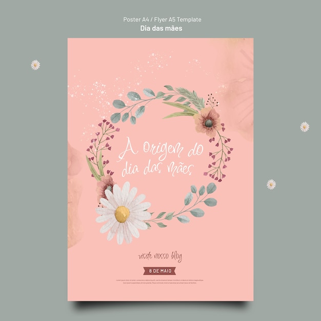 Watercolor Mother’s Day Template – Free Download