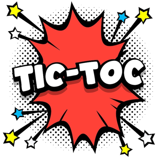 Tictoc Pop Art Comic Speech Bubbles and Sound Effects – Free Download