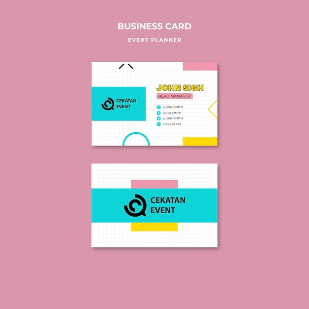 Event Planner Business Card – Free Download