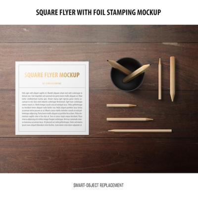 Square Flyer Mockup – Free Download for Stunning Designs