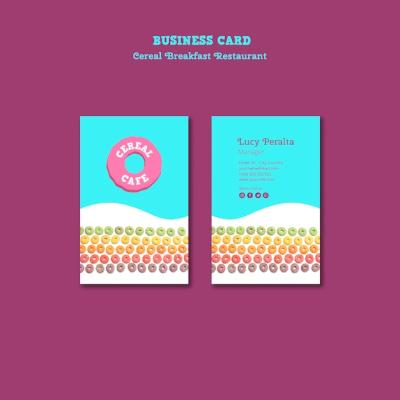 Cereal Breakfast Restaurant Business Card – Free Download