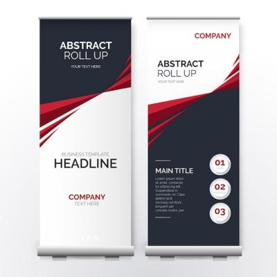 Abstract Shapes in Modern Roll Up Design – Free Download