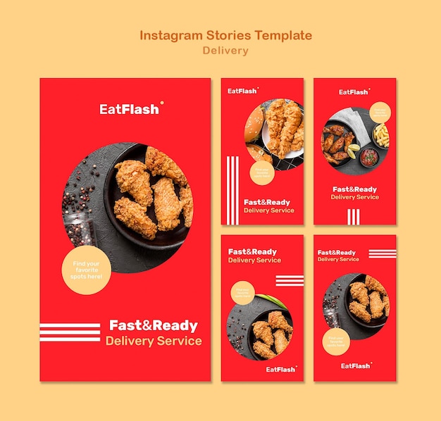 Food Delivery Social Media Stories – Free Download