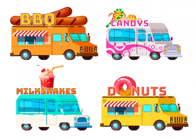 Food Truck Vector Templates – Free Download