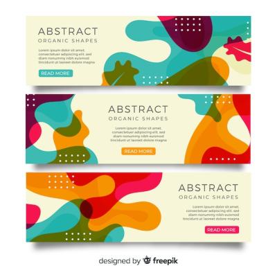 Abstract Wavy Banner Collection – Free Download