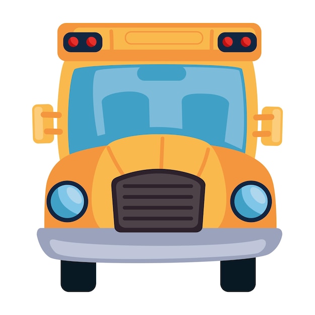 Isolated School Bus Vector Template – Free Download