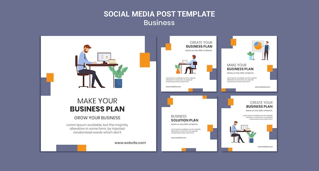 Creative Business Plan: Instagram Posts Collection for Your Company – Free Download