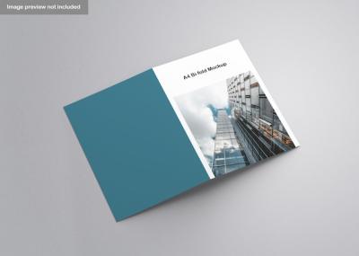 A4 Bifold Brochure Mockup – Free Download