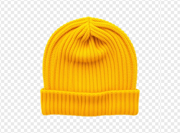 Yellow Beanie and Black Cap on Transparent Background – Free Download