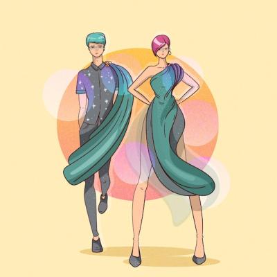 Flat Hand-Drawn Fashion Show Runway – Download Free Stock Photo