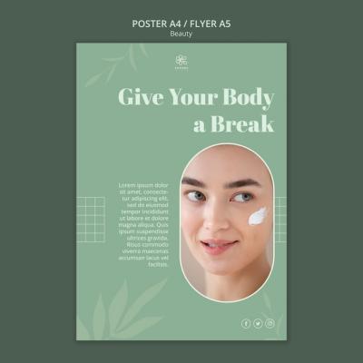 Vertical Poster Template for Skincare and Beauty – Free Download