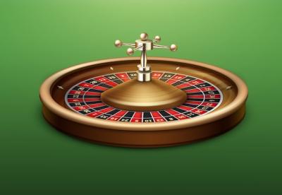 Realistic Casino Roulette Wheel Vector Isolated on Green Poker Table – Free Download