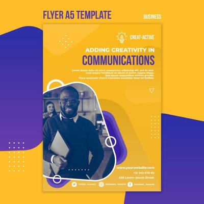 Business Print Template Featuring Professional Photo – Free Download