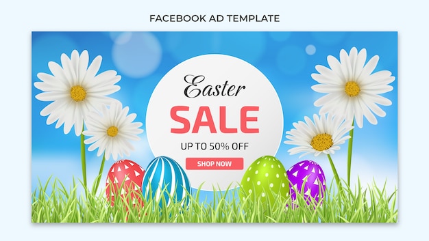 Realistic Easter Social Media Promo Template – Free Download