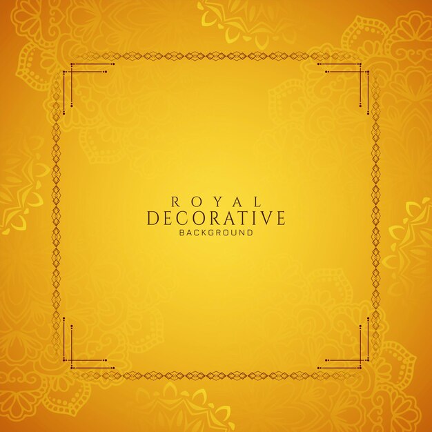 Beautiful Classic Background with Ethnic Decorative Floral Frame – Free Download