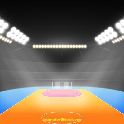 Realistic Handball Field Vector Template – Free Download