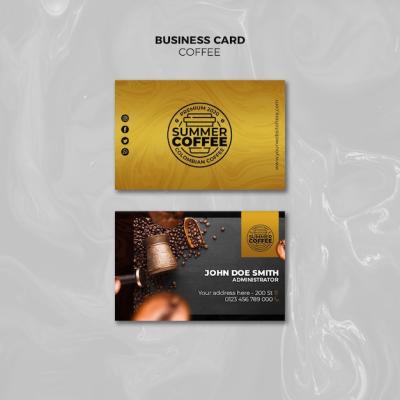 Coffee Shop Business Card Set Template – Free to Download