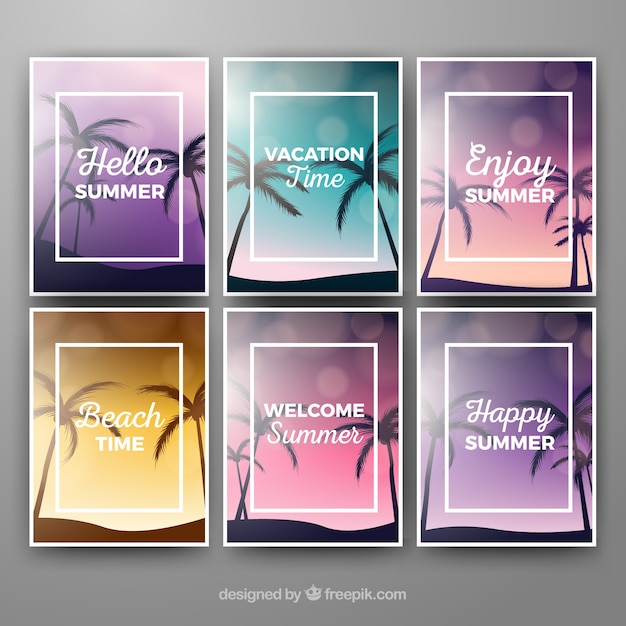 Elegant Summer Cards – Free Download