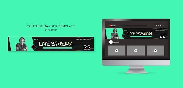 Streaming Concept YouTube Banner – Free Download, Download Free Stock Photo