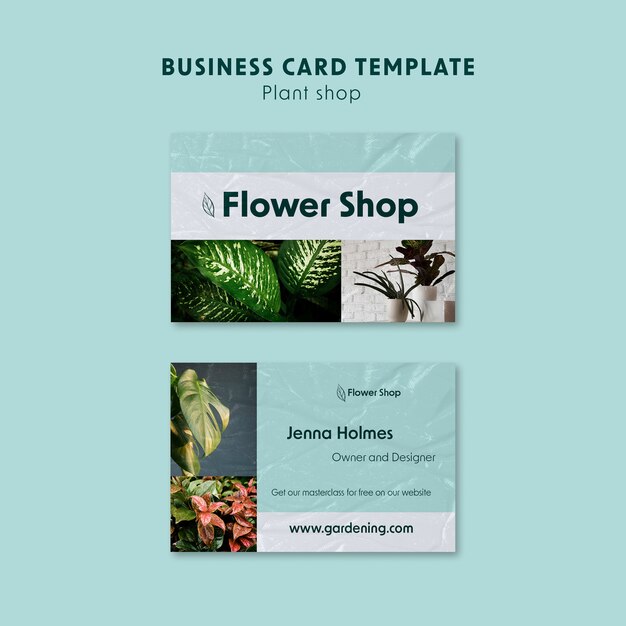 Plant Shop Business Card Template – Free Download