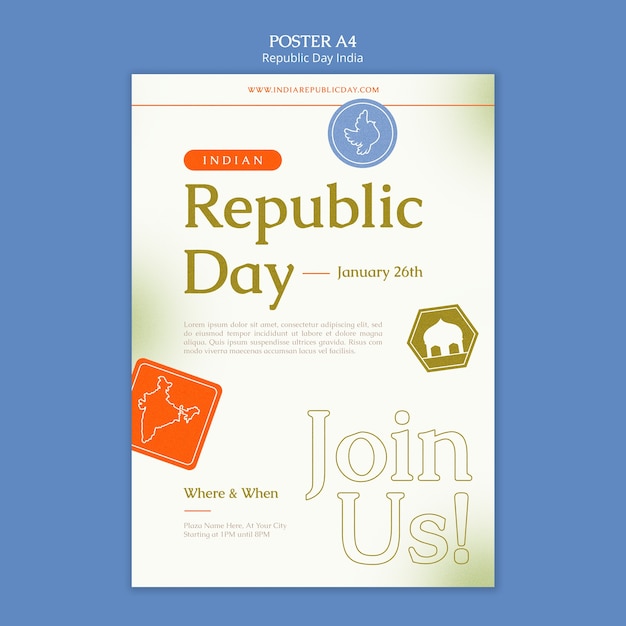 Republic Day India Poster Template – Free Download