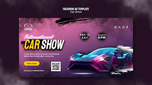 Car Show Facebook Template – Free Download