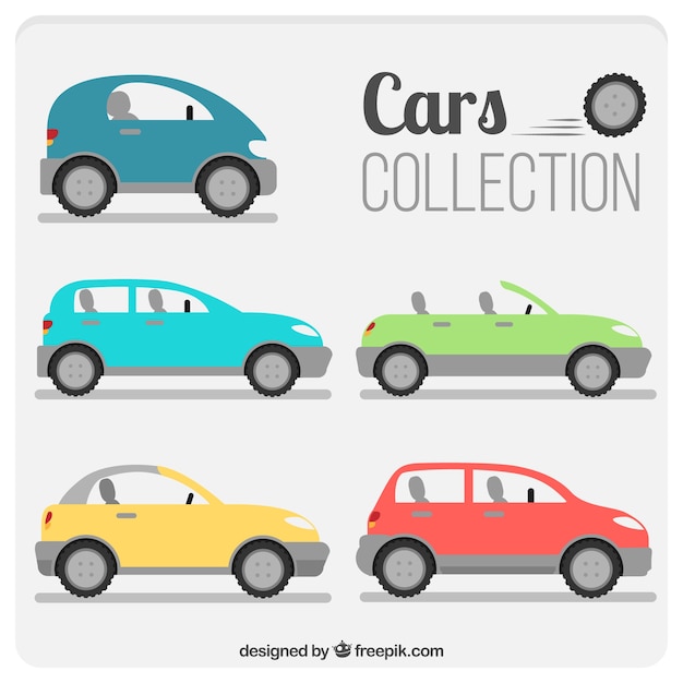 Modern Cars in Flat Design – Free Stock Photo for Download