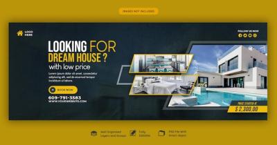 Real Estate House Property Facebook Cover Banner Template – Free to Download