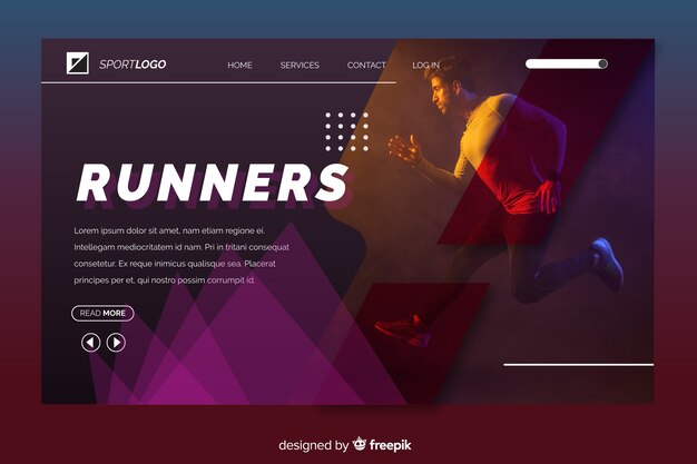 Runner Photo for Sport Landing Page – Free Download