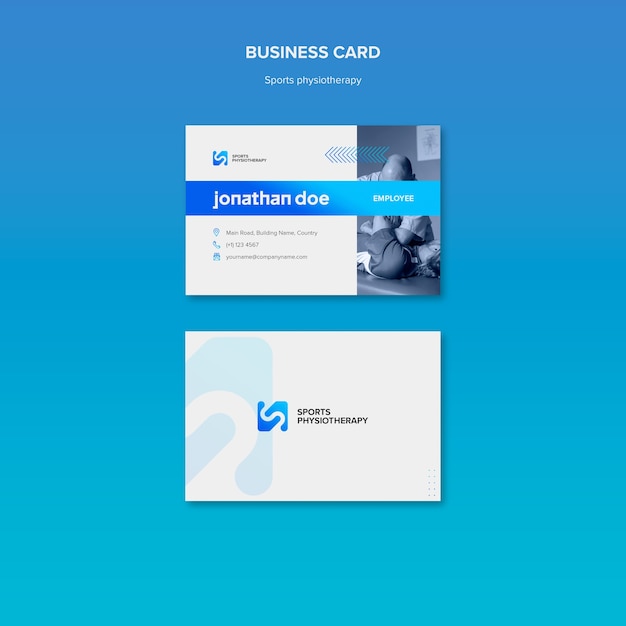 Gradient Physiotherapy Business Card Template – Free Download