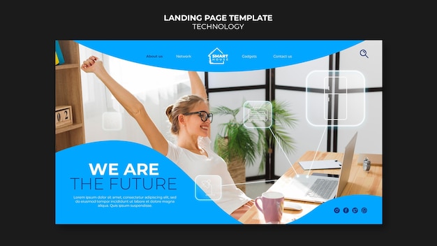 Technology Landing Page Template – Free to Download Stock Photo