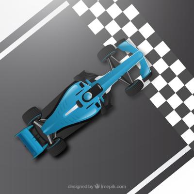 Realistic Formula 1 Racing Car at Finish Line – Free Download