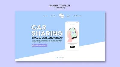 Car Sharing Landing Page Template – Free Download