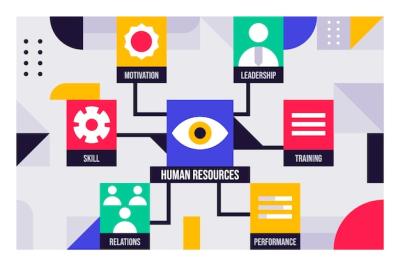 Flat Design Human Resources Infographic – Free Download