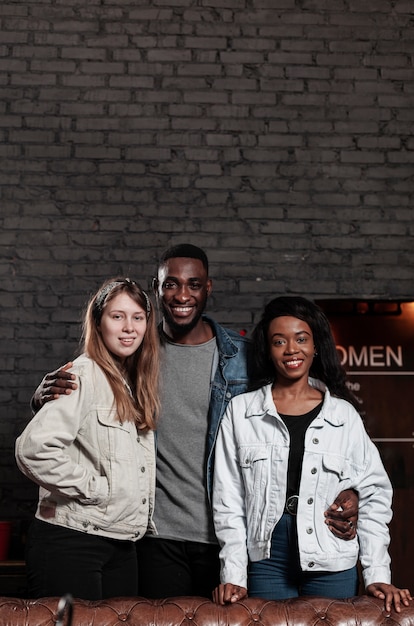 Happy Afro-American Man Posing with Friends – Free Stock Photo, Download for Free