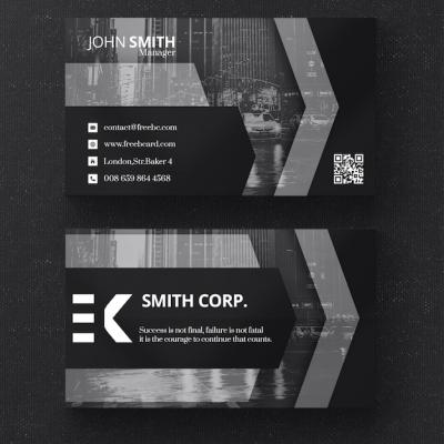 Dark Business Card Template – Free Download