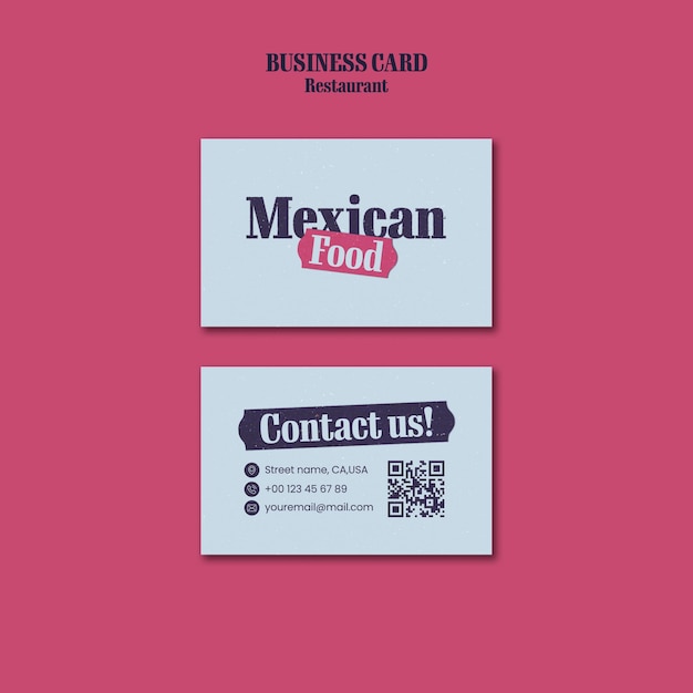 Delicious Food Restaurant Business Card Template – Free Download