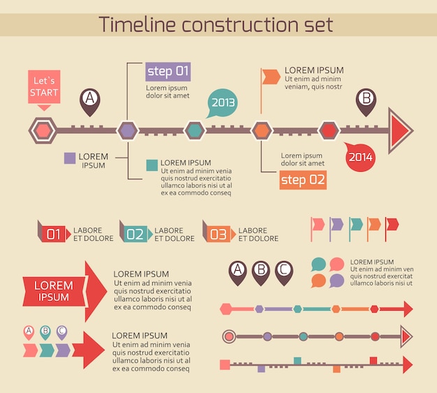 Presentation Timeline Chart Elements – Free Stock Photos for Download