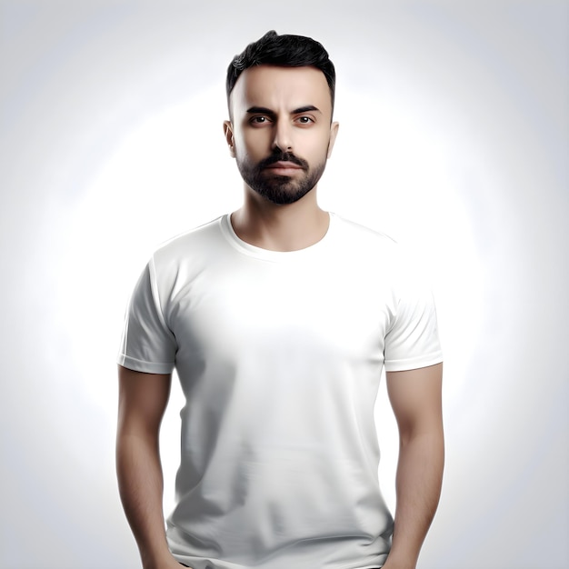 Handsome Young Man in White T-Shirt Studio Shot – Free Stock Photo, Download Free