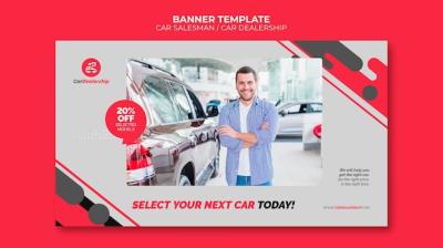 Car Dealership Banner Template Featuring Professional Photo – Free Download