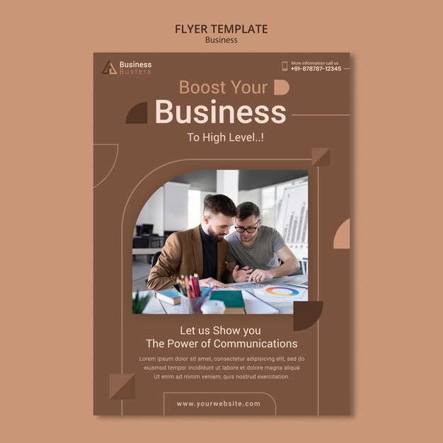 Flat Design Flyer Business Template – Free Download